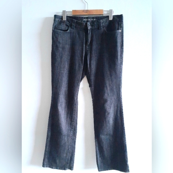 MK Embellished boot-cut Michael Kors jeans w/ bejeweled pockets - Picture 1 of 11